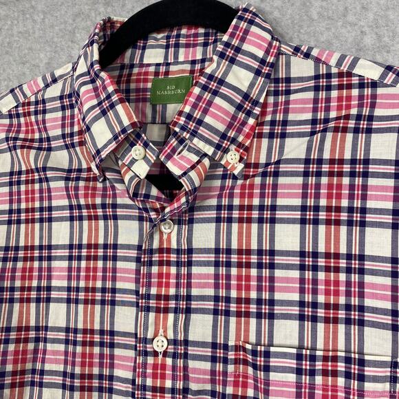 Sid Mashburn Shirt Mens S Multicolor Plaid Long Sleeve Button Down - Picture 1 of 9